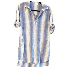 Bella Dahl Blue and White Striped Dress Sz S